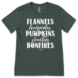 Flannels, Hayrides, Pumpkins, Sweaters, Bonfires Fall T-Shirt