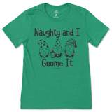 Naughty And I Gnome It Christmas T-Shirt