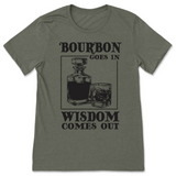 Bourbon Goes In Wisdom Comes Out T-Shirt