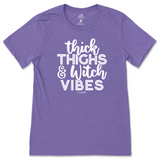 Thick Thighs and Witch Vibes Halloween T-Shirt