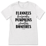 Flannels, Hayrides, Pumpkins, Sweaters, Bonfires Fall T-Shirt