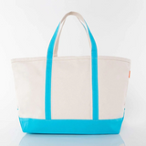 Large Heavyweight Canvas Tote - Turquoise