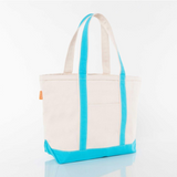 Medium Heavyweight Canvas Tote - Turquoise