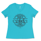 Beach Vibes Only Ladies V-Neck T-Shirt