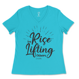 Rise By Lifting Others Ladies V-Neck T-Shirt