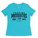 Feeding Mosquitos Since Birth T-Shirt Ladies V-Neck T-Shirt