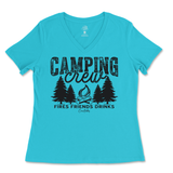 Camping Crew Ladies V-Neck T-Shirt