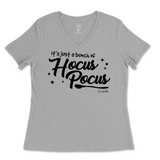 It's Just a Bunch of Hocus Pocus Halloween Ladies V-Neck T-Shirt