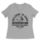 Welcome To Camp Quitchercomplainin Ladies V-Neck T-Shirt