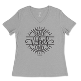 Beach Vibes Only Ladies V-Neck T-Shirt