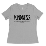 Kindness Counts Ladies V-Neck T-Shirt