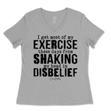 Shaking My Head In Disbelief Ladies V-Neck T-Shirt