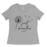 Just Breathe Ladies V-Neck T-Shirt