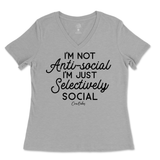 Selectively Social Ladies V-Neck T-Shirt