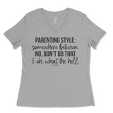 Parenting Style Ladies V-Neck T-Shirt