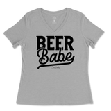 Beer Babe Ladies V-Neck T-Shirt