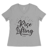 Rise By Lifting Others Ladies V-Neck T-Shirt