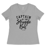 Captain of the Struggle Bus Ladies V-Neck T-Shirt