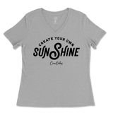 Create Your Own Sunshine Ladies V-Neck T-Shirt