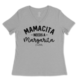 Mamacita Needs A Margarita Ladies V-Neck T-Shirt