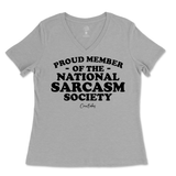 National Sarcasm Society Ladies V-Neck T-Shirt