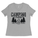 Camping Crew Ladies V-Neck T-Shirt