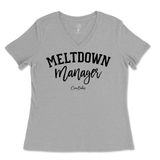 Meltdown Manager Ladies V-Neck T-Shirt