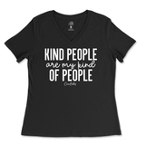 Kind People Are My Kind Of People Ladies V-Neck T-Shirt