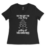 Getting Lit This Christmas Ladies V-Neck T-Shirt