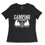 Camping Crew Ladies V-Neck T-Shirt