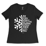 Snowflake Christmas Ladies V-Neck T-Shirt