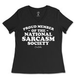 National Sarcasm Society Ladies V-Neck T-Shirt