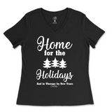 Therapy By New Years Christmas Ladies V-Neck T-Shirt