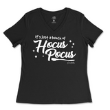 It's Just a Bunch of Hocus Pocus Halloween Ladies V-Neck T-Shirt