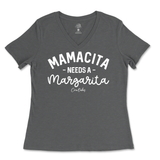 Mamacita Needs A Margarita Ladies V-Neck T-Shirt