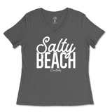 Salty Beach Ladies V-Neck T-Shirt