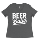 Beer Babe Ladies V-Neck T-Shirt