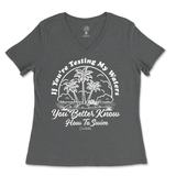 Testing My Waters Ladies V-Neck T-Shirt