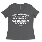 National Sarcasm Society Ladies V-Neck T-Shirt