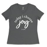 Today I Choose Joy Ladies V-Neck T-Shirt