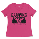 Camping Crew Ladies V-Neck T-Shirt