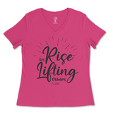 Rise By Lifting Others Ladies V-Neck T-Shirt