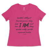 I Am Affirmation Ladies V-Neck T-Shirt