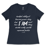 I Am Affirmation Ladies V-Neck T-Shirt