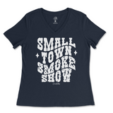 Small Town Smoke Show Ladies V-Neck T-Shirt