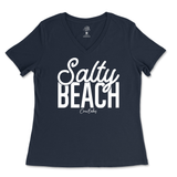 Salty Beach Ladies V-Neck T-Shirt