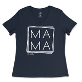 Mama Square Ladies V-Neck T-Shirt