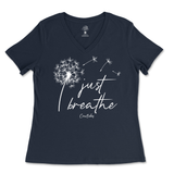 Just Breathe Ladies V-Neck T-Shirt