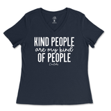 Kind People Are My Kind Of People Ladies V-Neck T-Shirt