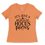 Just a Bunch of Hocus Pocus Halloween Ladies V-Neck T-Shirt